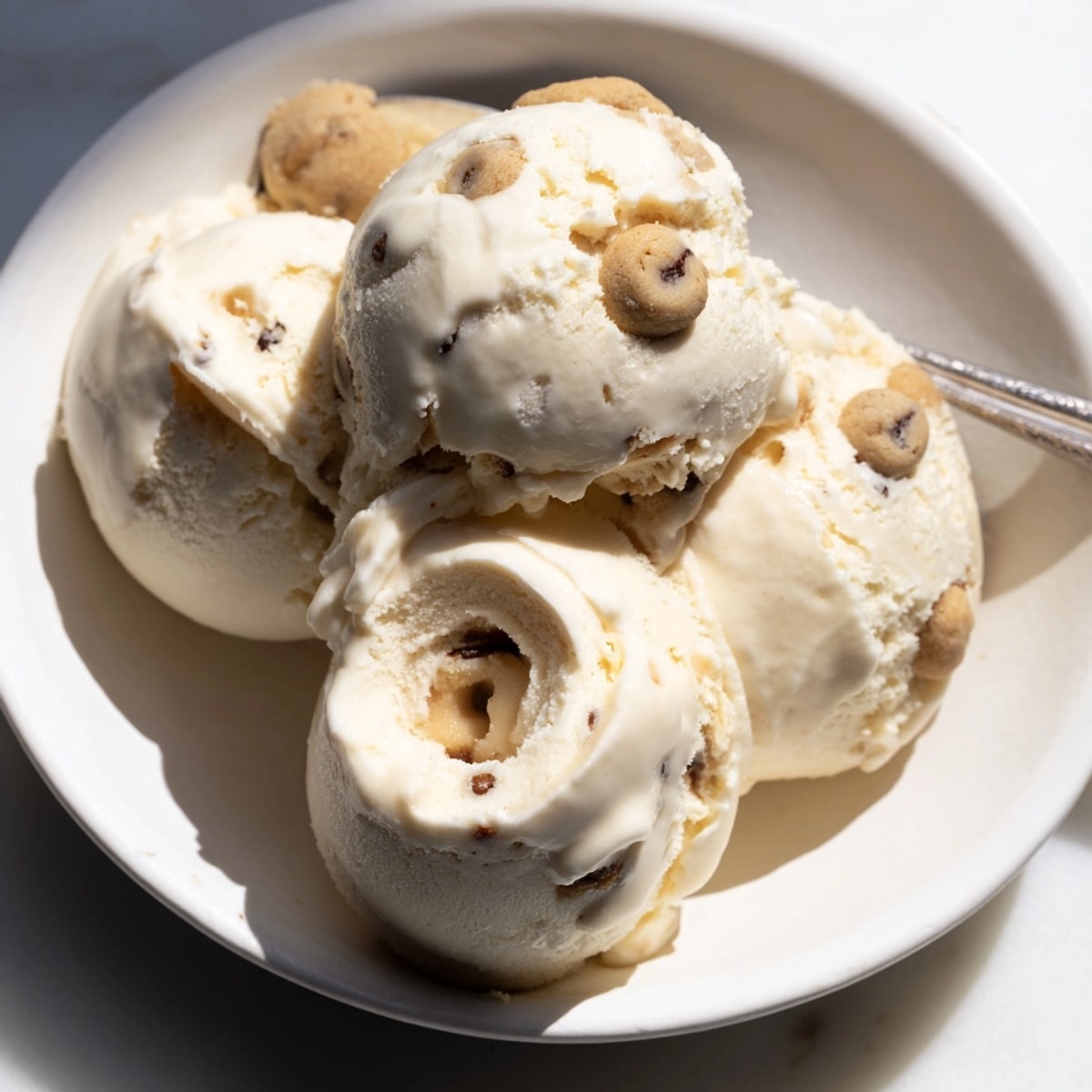 Frozen Cottage Cheese Ice Cream with Cookie Dough: a guilt-free, high-protein summer dessert sensation.