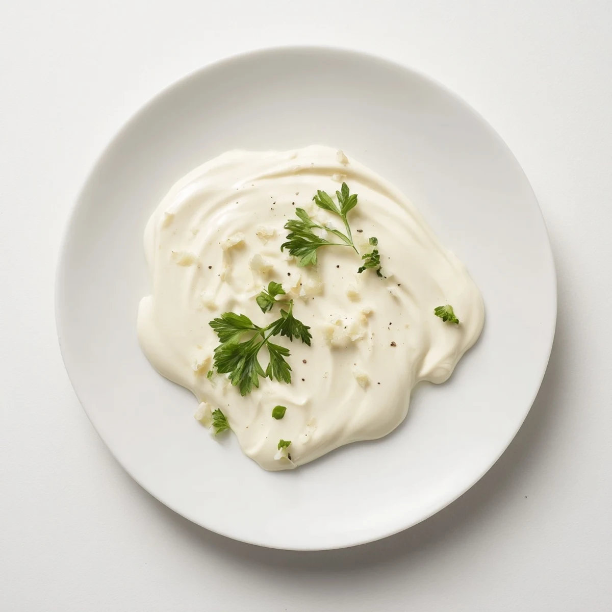 A bowl of creamy garlic mayo, ready for dipping and spreading, made from scratch.