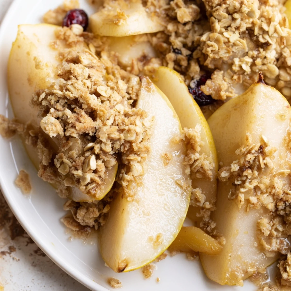 Spiced Pear Cranberry Crisp