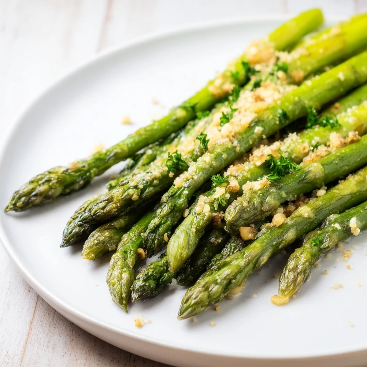 Freshly roasted Garlic Parmesan Asparagus: imagine the tender spears, perfectly complemented by flavorful garlic and cheese.