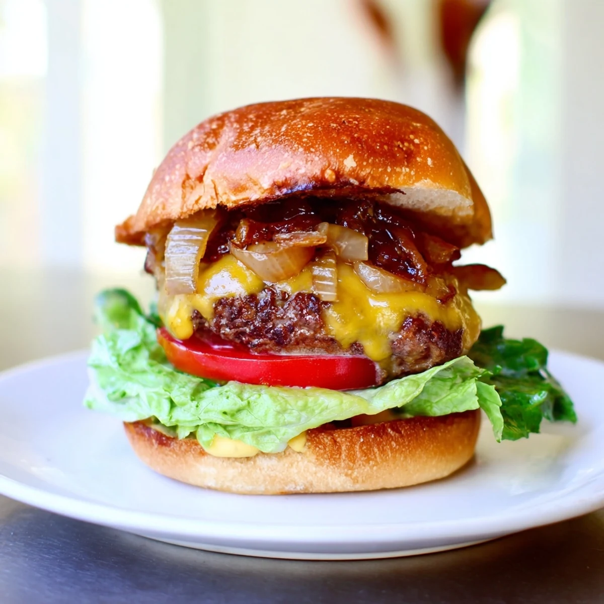 Beef Burger with Onions