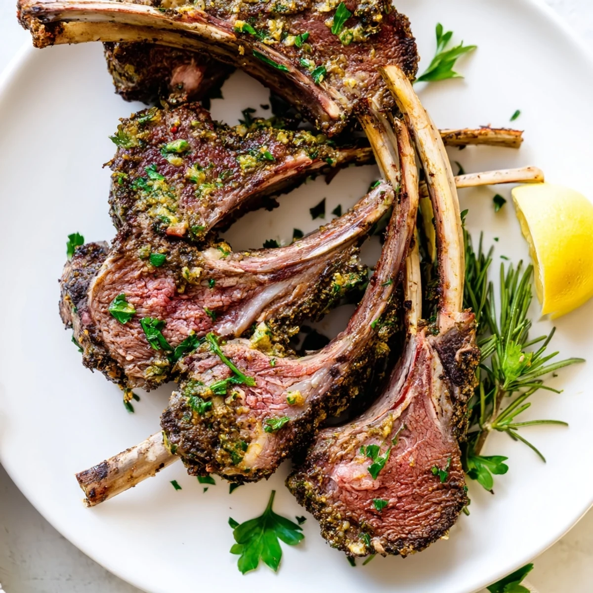 Savory Roasted Lamb Rack, juicy and flavorful, sliced and ready to serve beautifully.