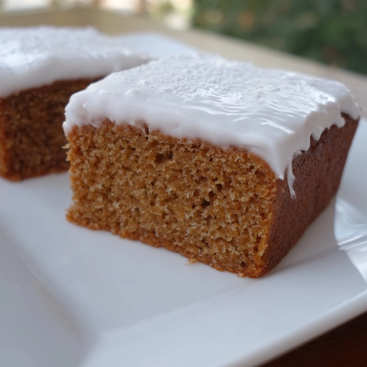 Iced Gingerbread Squares