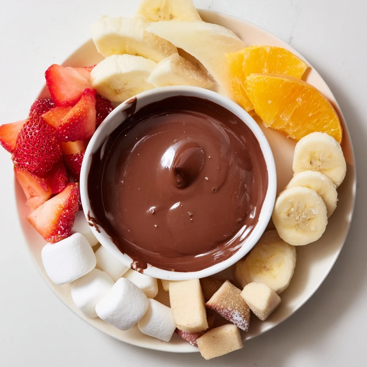 Warm, bubbling Chocolate Fondue, perfect for dipping fruit, cake, and sharing with loved ones.