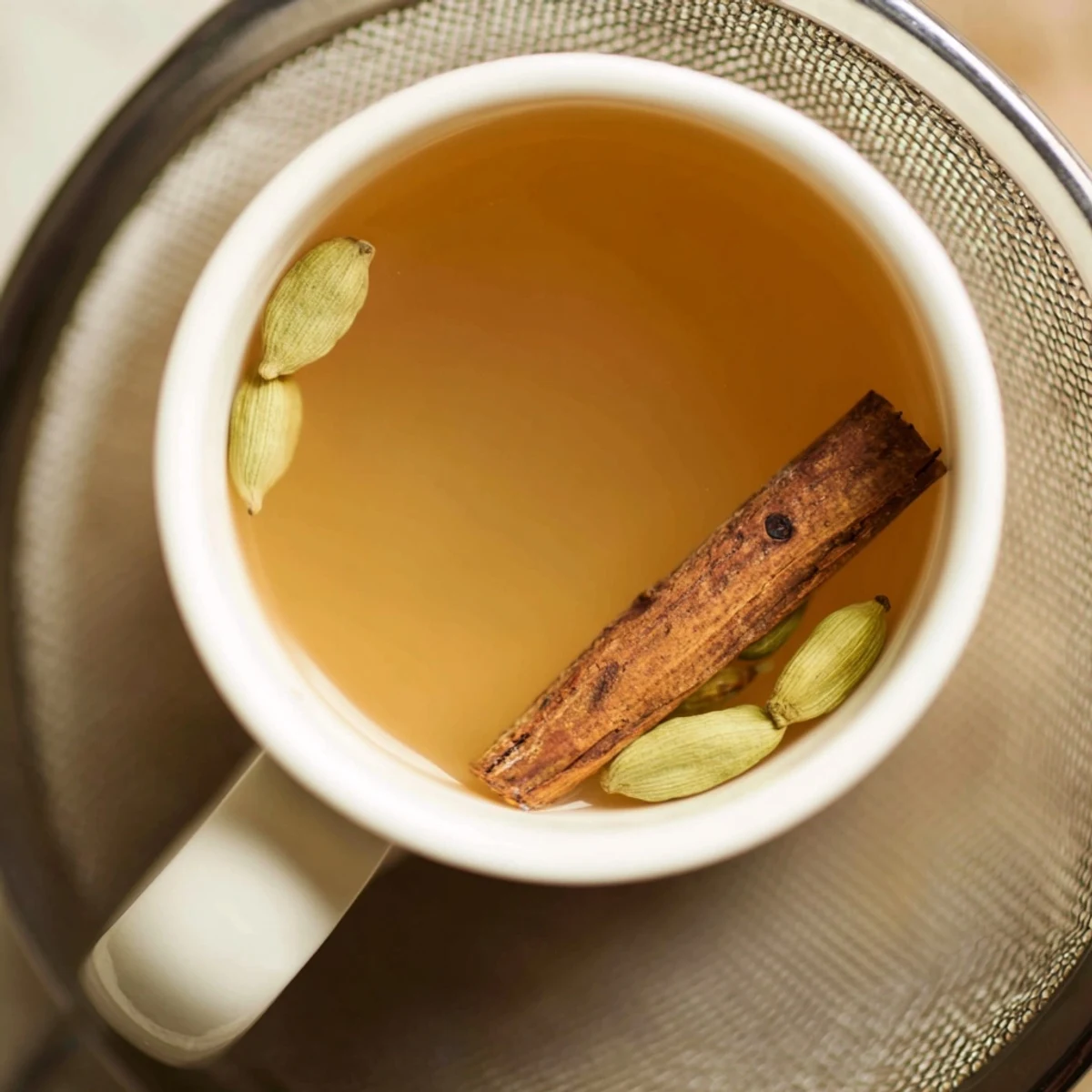 Cozying up with a mug of Spiced Chai, a homemade Indian tea blend with delicious, warming spices.