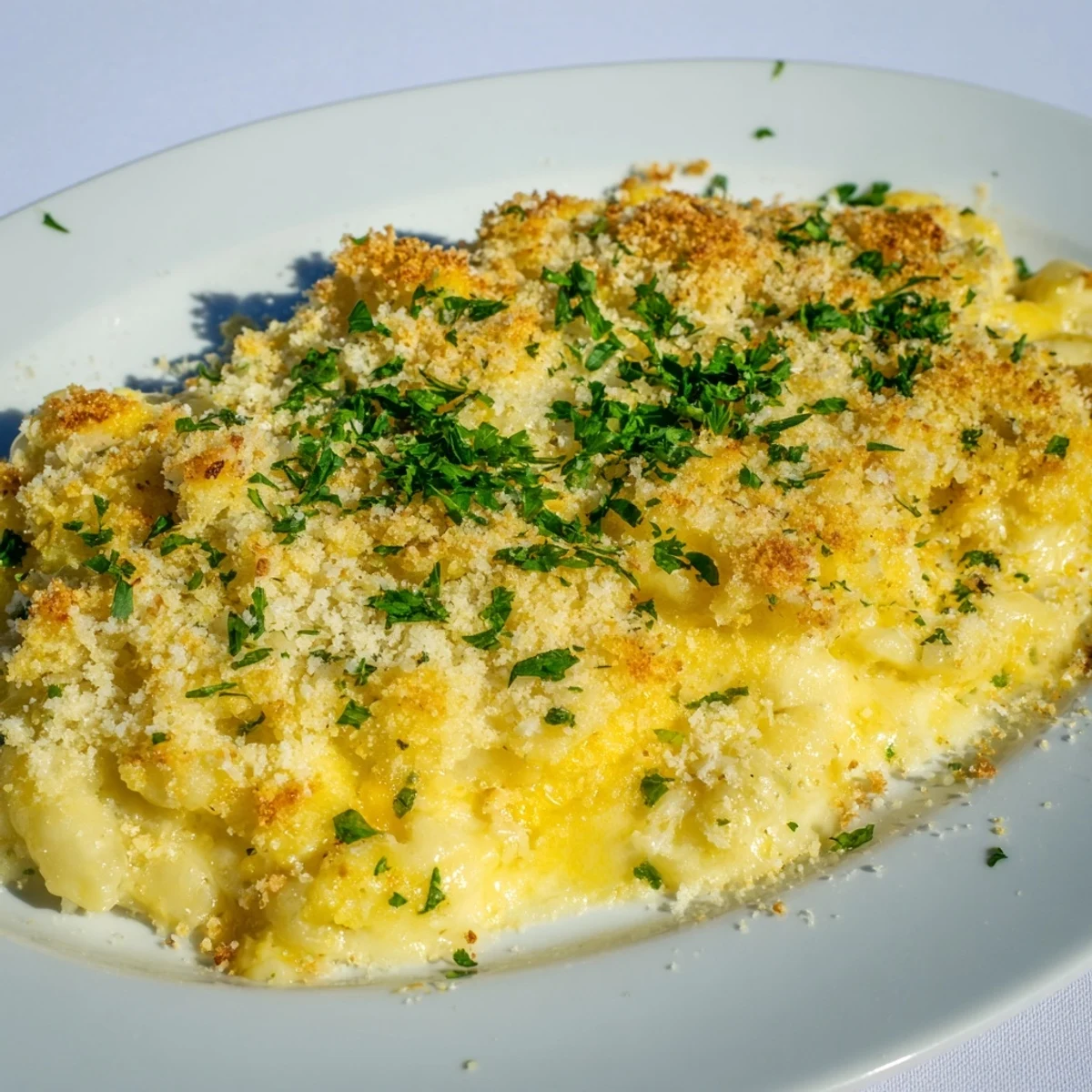 Golden-brown Cheese Baked casserole, bubbly and savory, a comforting vegetarian meal ready to serve.