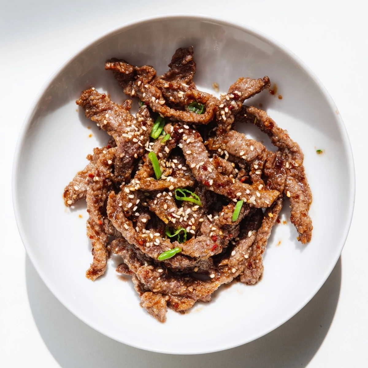Beef crispy tangy savory