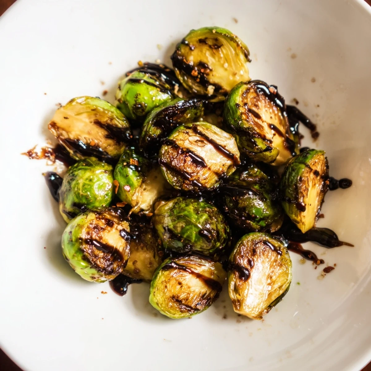 Close-up of perfectly roasted Brussels sprouts, caramelized and flavorful, a simple, delicious side.