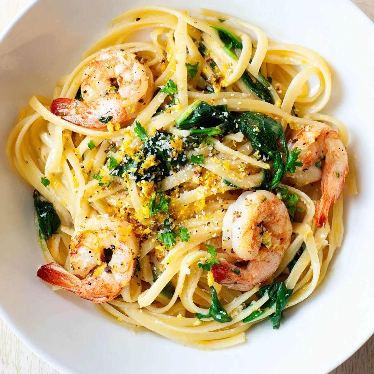 Lemon Garlic Shrimp Pasta