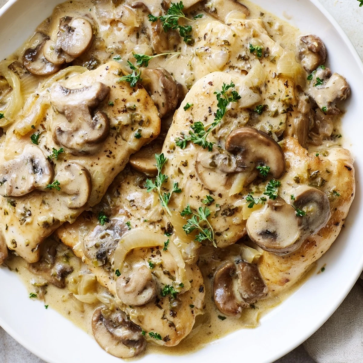 Creamy Garlic Mushroom Chicken