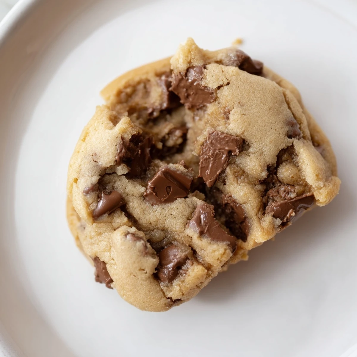 Chocolate Chip Cookies with Milk displayed beside scattered chocolate chips, perfect for an afternoon snack.