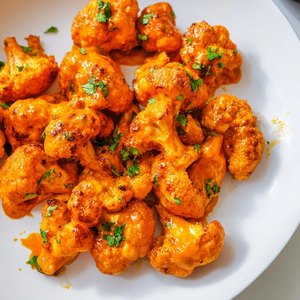 Crispy battered florets ready for dipping alongside fresh celery and carrot sticks.