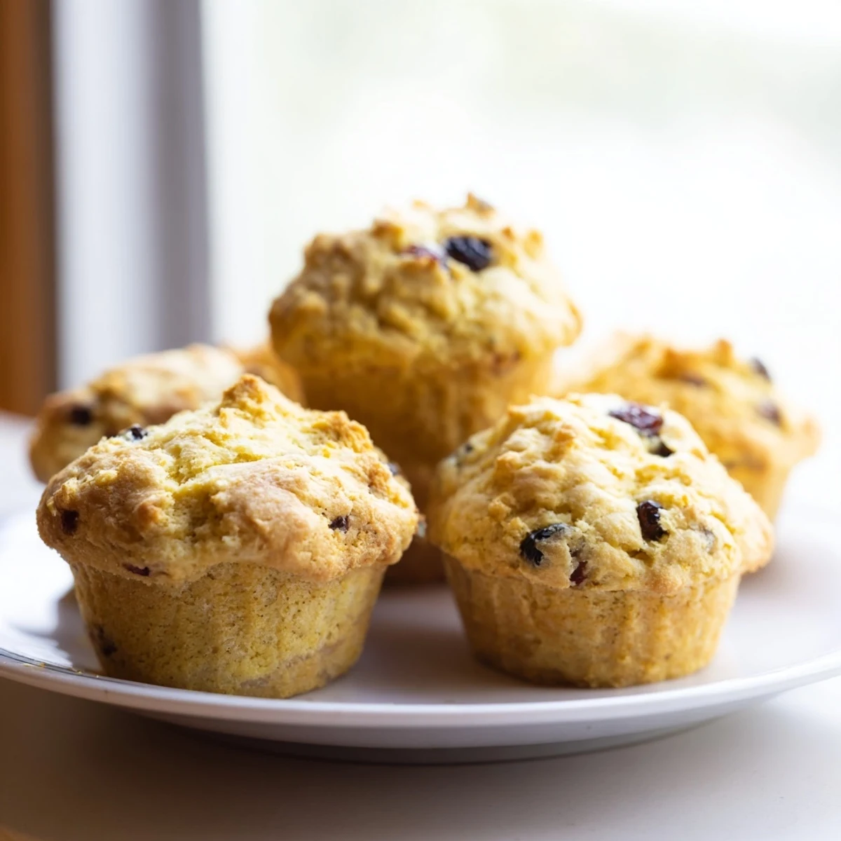 Freshly baked Mini Irish Soda Bread Muffins with a crumbly interior, ready to be enjoyed as a sweet snack.