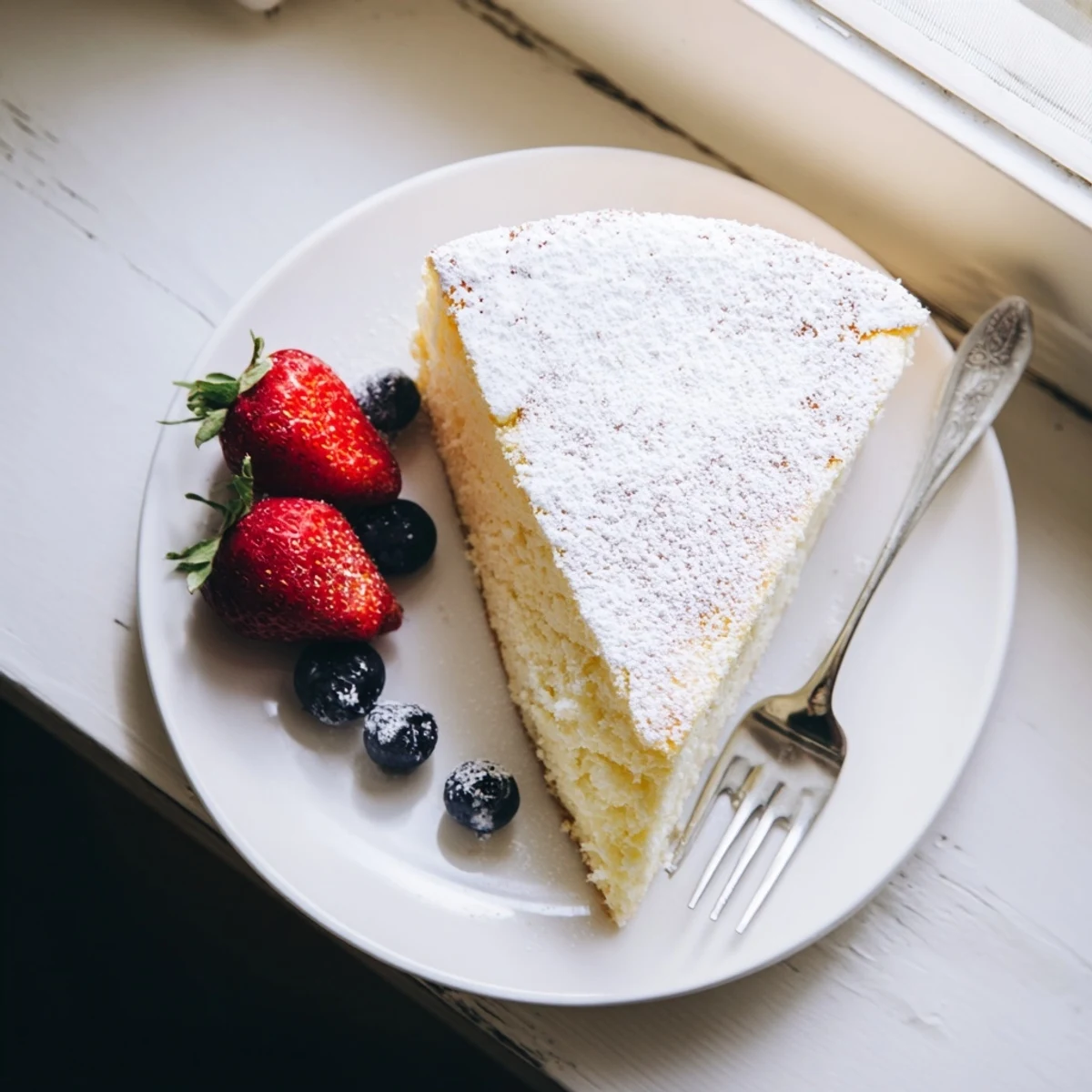Golden Fluffy Yogurt Cloud Cake cooling on a wire rack with lemon zest garnish.