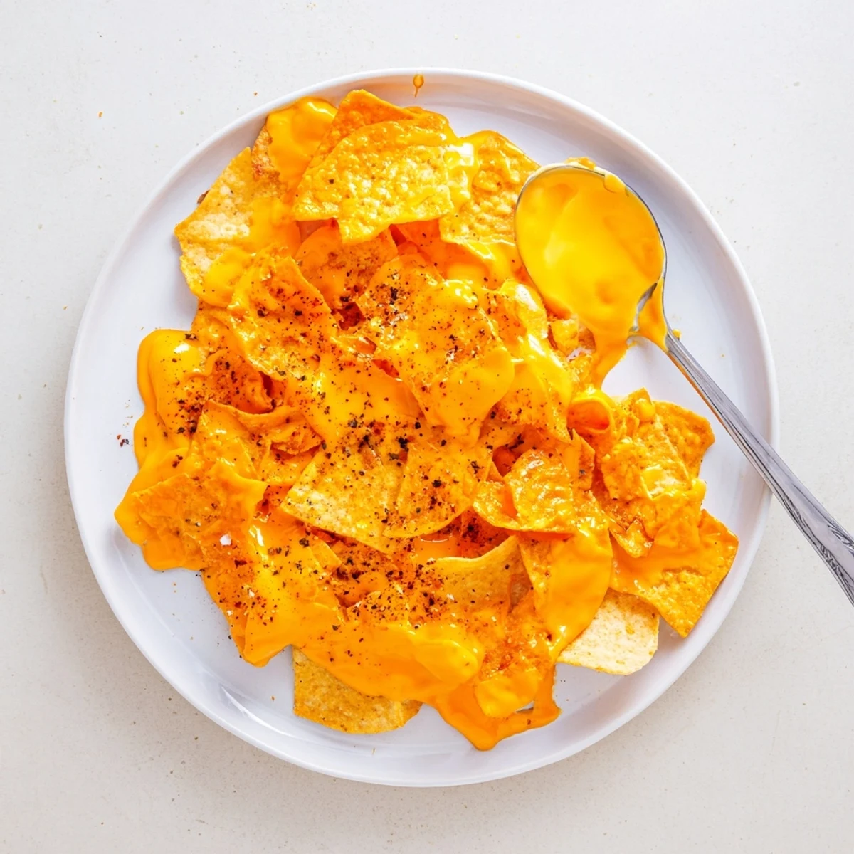 Golden, velvety Snappy Cheddar Sauce in a bowl with tortilla chips, ready for a game-day snack.