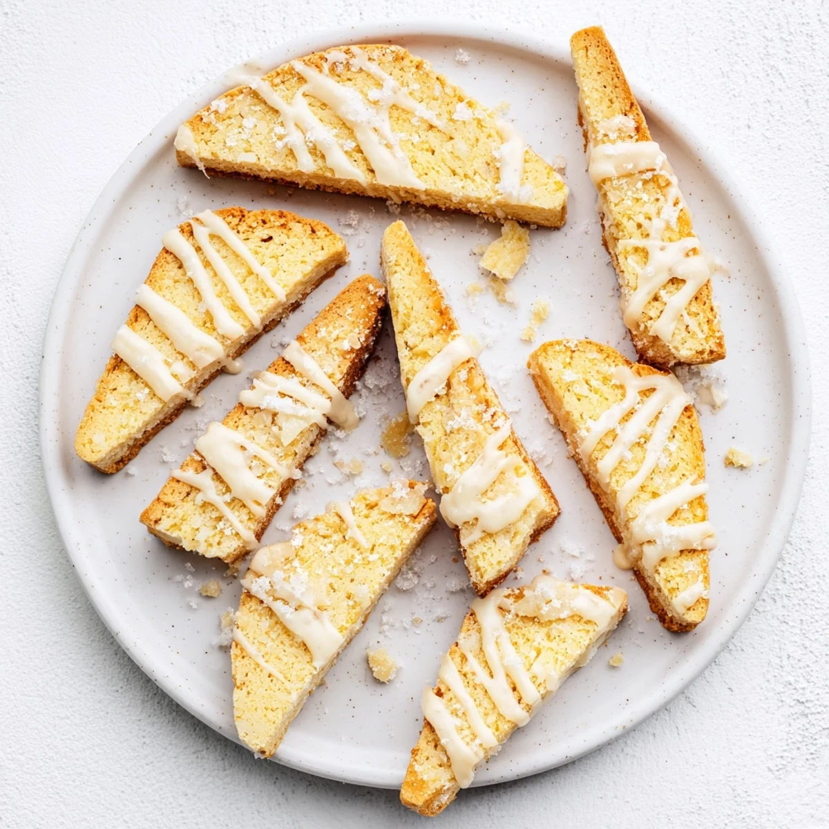 Buttery sugar cookie biscotti logs baked to golden perfection on a parchment-lined baking sheet