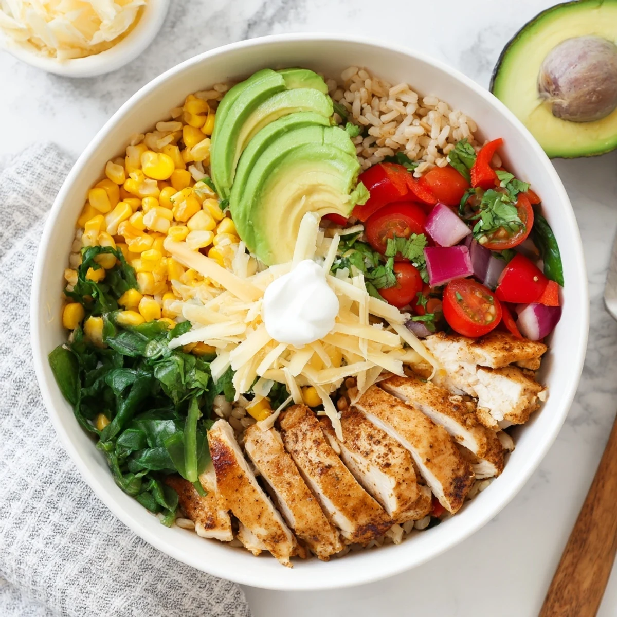 Hearty Southwest Spice Green Chile Bowl featuring tender chicken, roasted chiles, and vibrant vegetables.