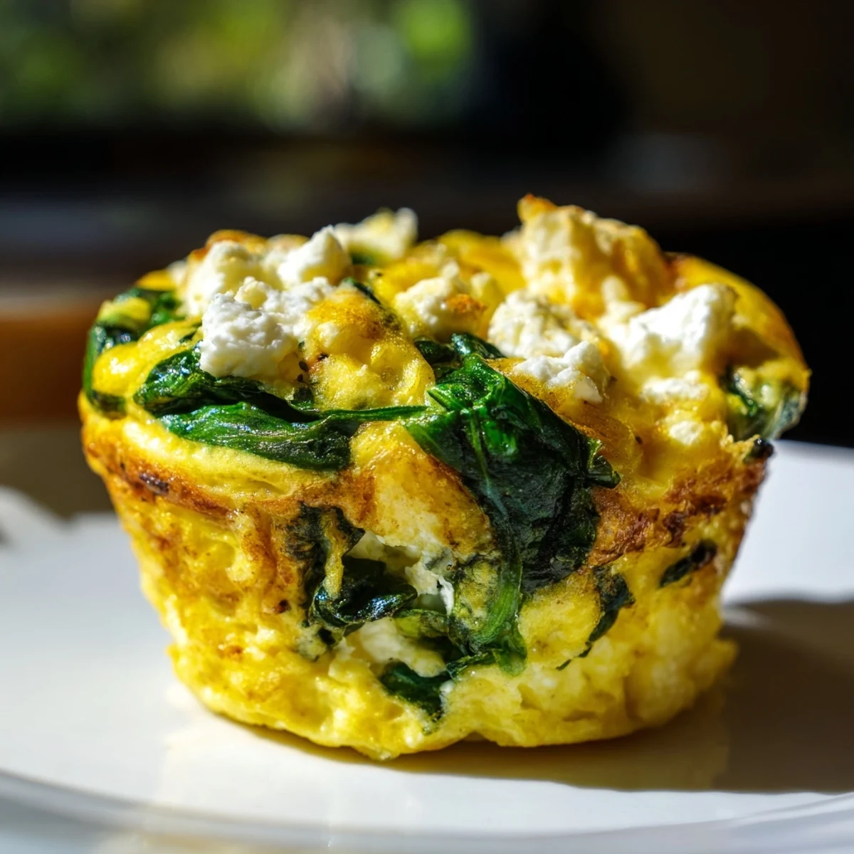 Savory spinach and feta egg muffins ready for healthy meal prep breakfast
