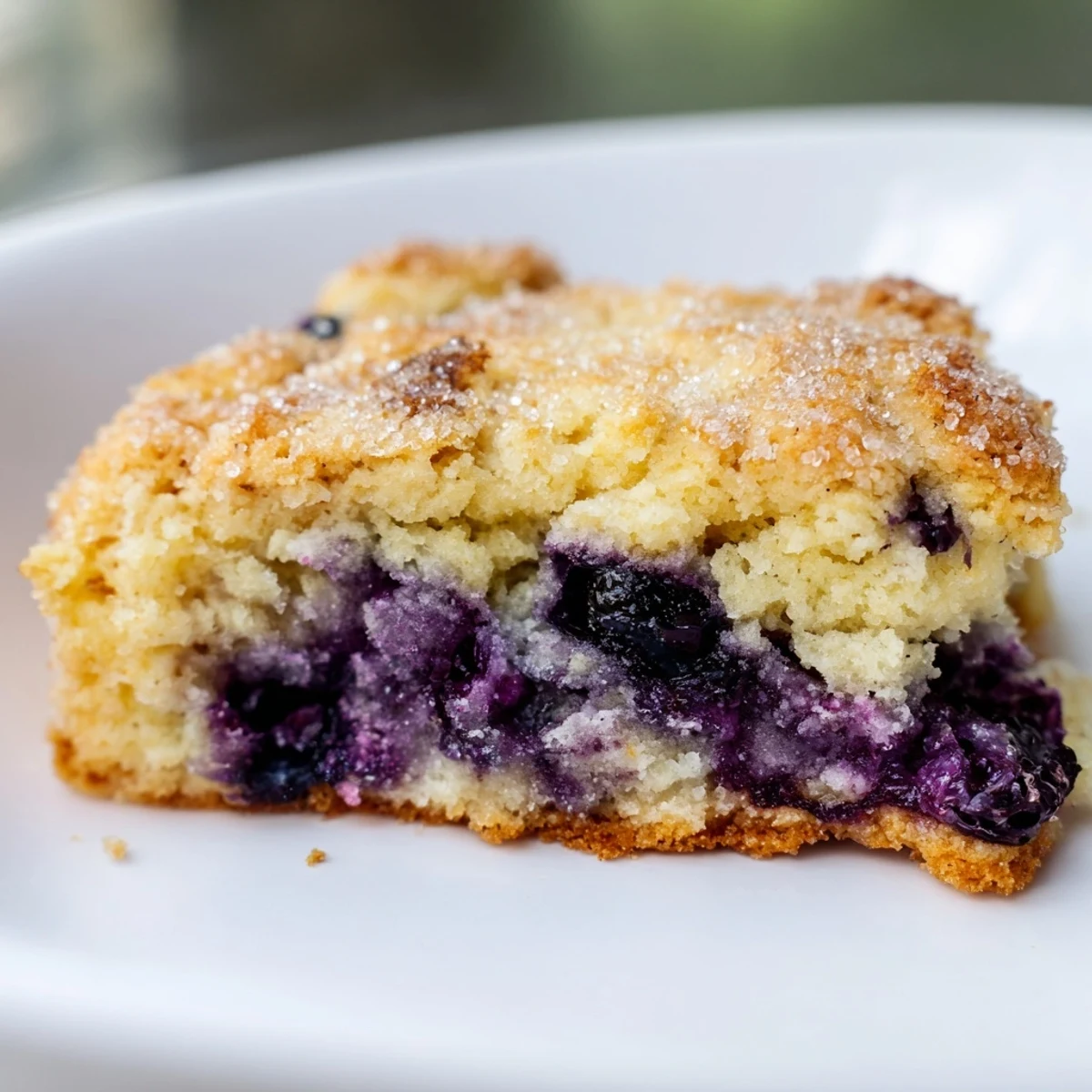 Stack of warm blueberry biscuits bursting with fresh berries ready for breakfast serving
