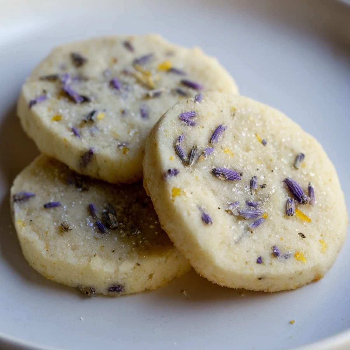 Chewy lemon lavender cookies topped with sweet citrus glaze and scattered lavender buds