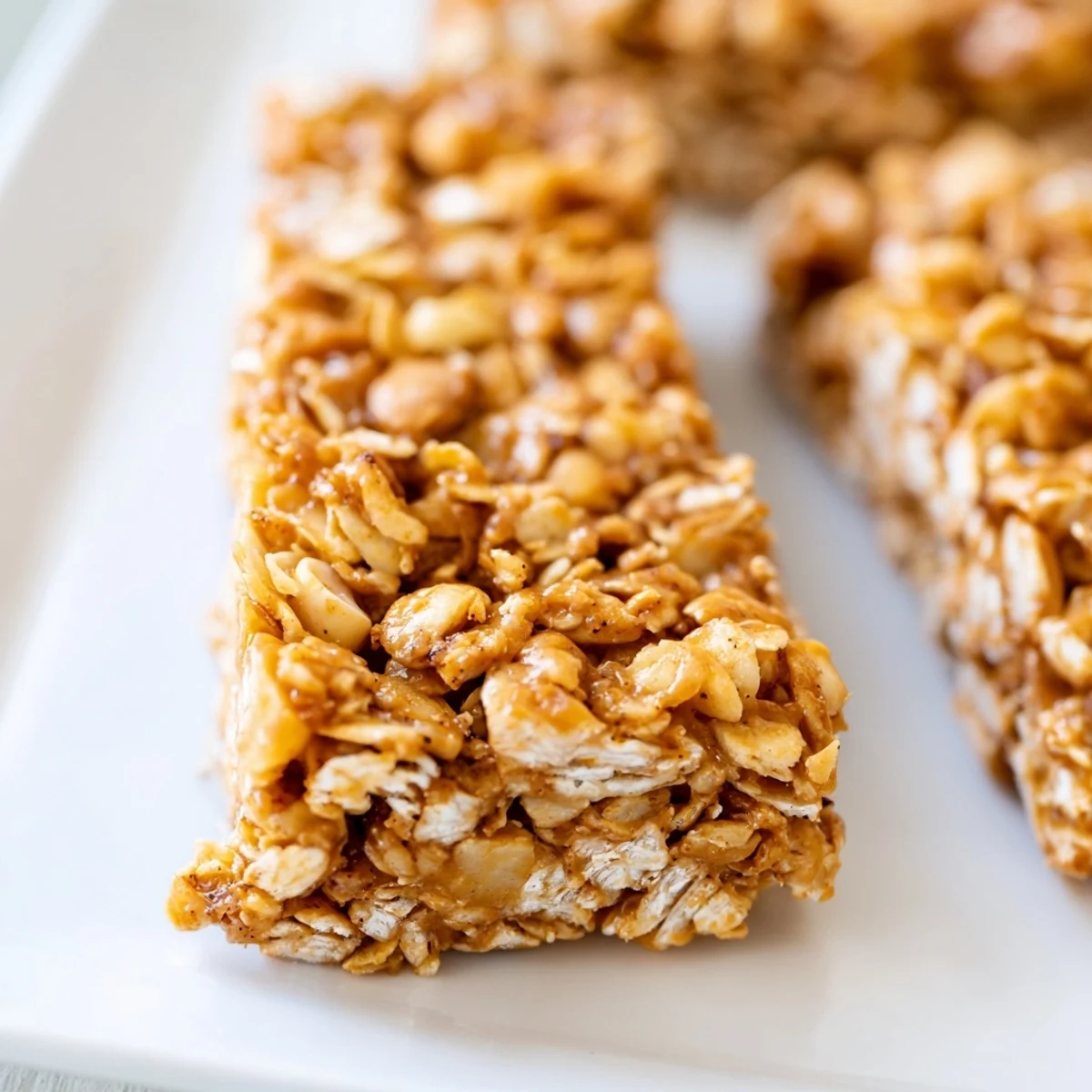 Golden No Bake Apple Peanut Butter Granola Bars wrapped in parchment for a wholesome on-the-go snack