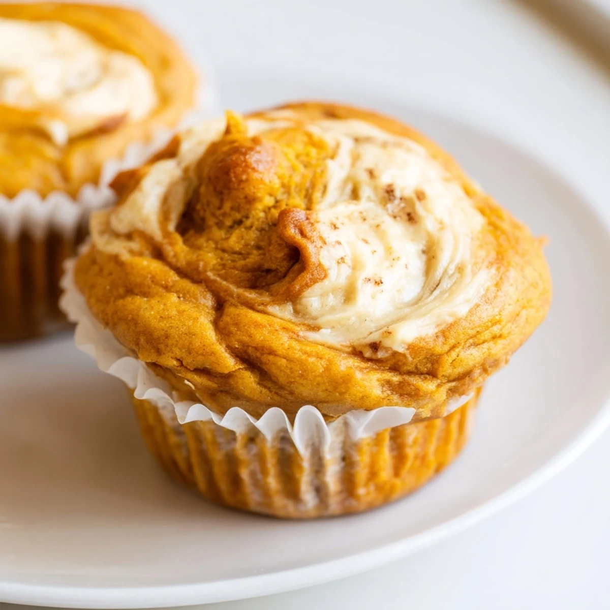 Warm chai pumpkin cheesecake muffins resting on a rustic cooling rack with spiced aromas