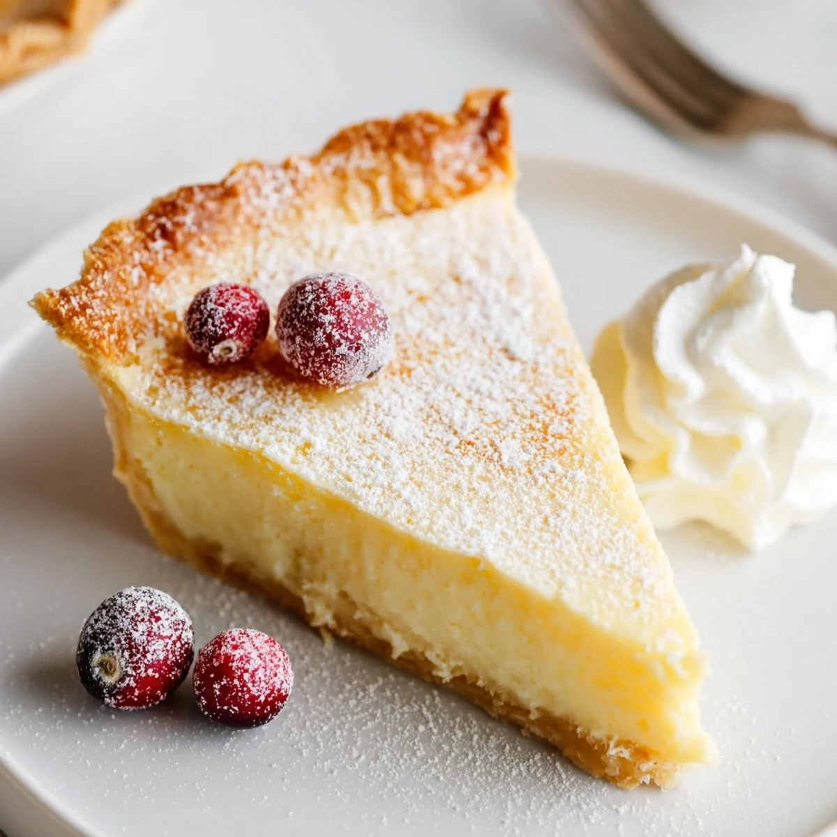 Christmas Eve Custard Pie With Cinnamon Vanilla, silky custard, warm cinnamon aroma.  