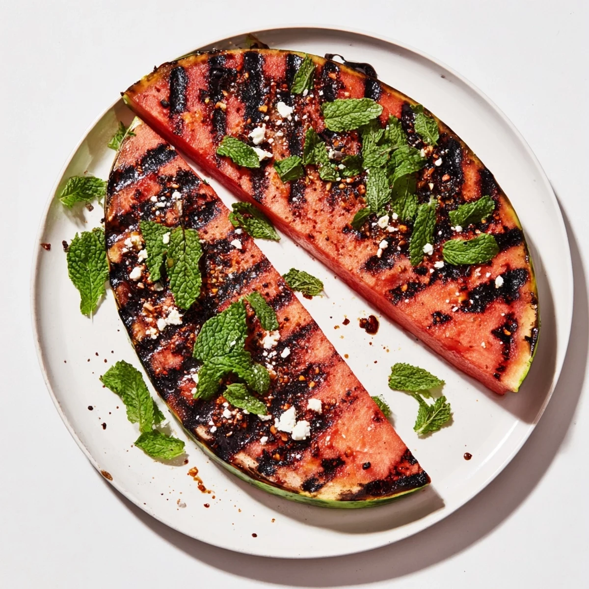Juicy watermelon steak recipe featuring thick slices grilled to perfection with balsamic glaze and herbs