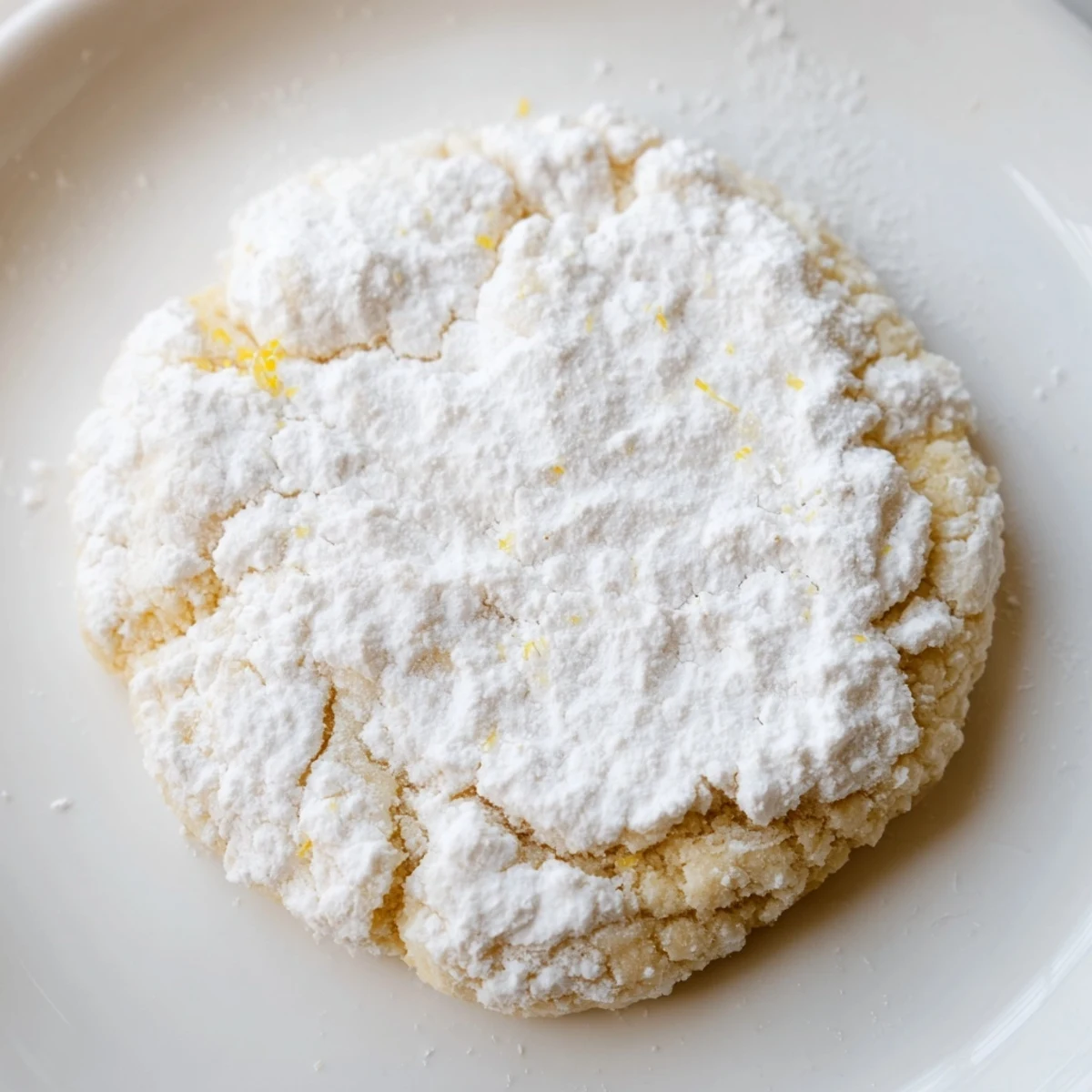 Golden baked lemon pixie cookies with cracked sugary tops cooling on a wire rack