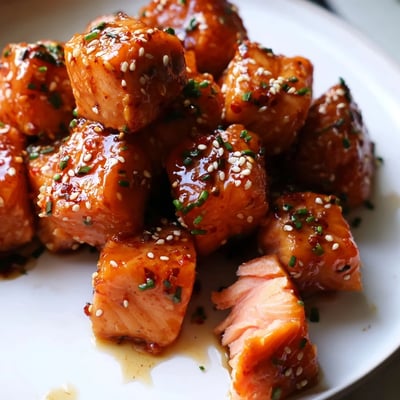 Hot Honey Salmon Bites